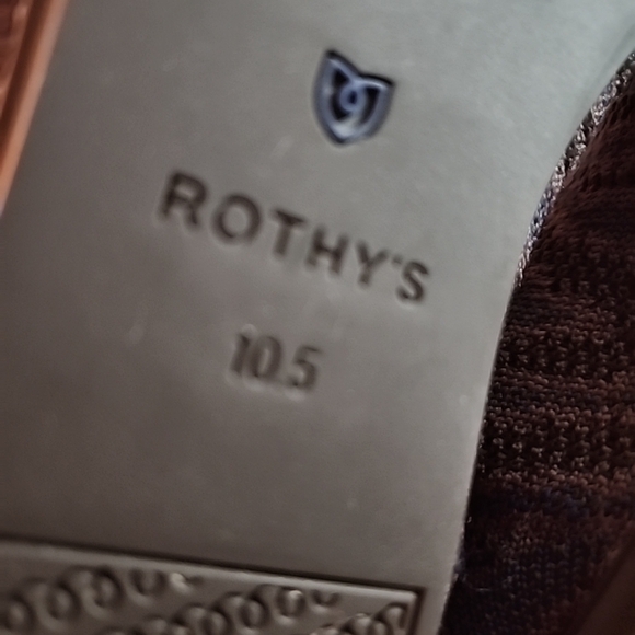 Rothy's Saphire Brown/ Blue Zebra Print Women's Flat Shoes - Picture 6 of 8